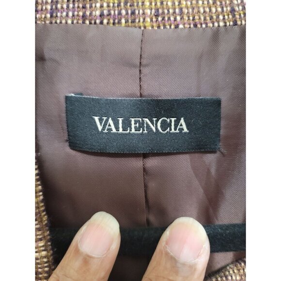 Valencia Women's Medium Brown Textured Coat With Stand Collar & Pockets - Picture 10 of 12